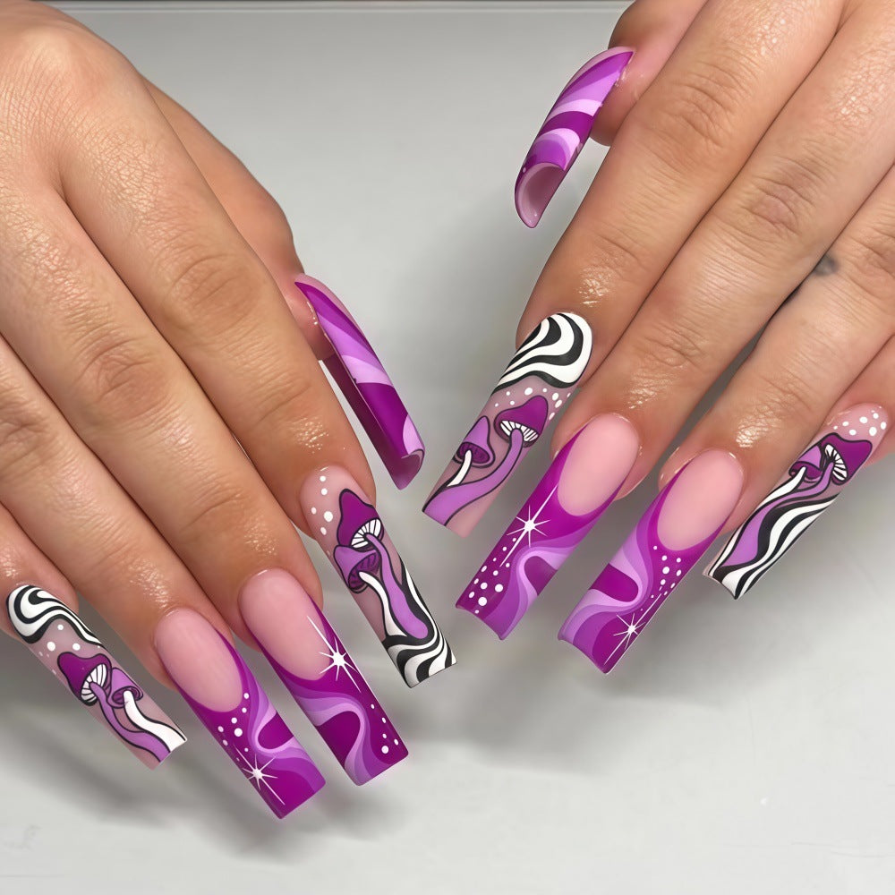 Artificial nails with abstract patterns Kalsten