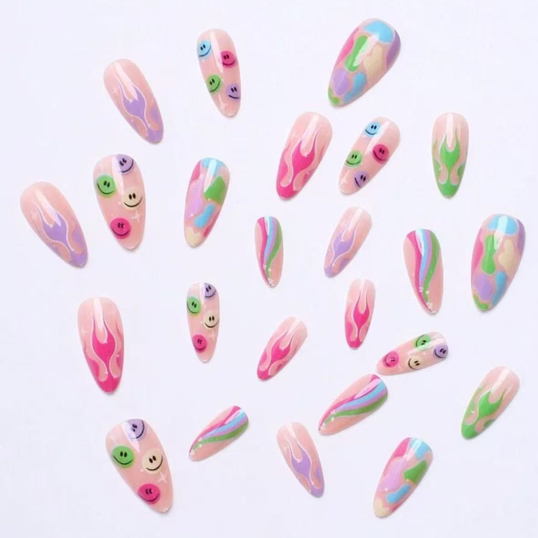 Creative Nail Art Set with Playful 3D Designs Kalsten