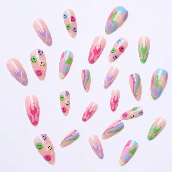 Creative Nail Art Set with Playful 3D Designs Kalsten