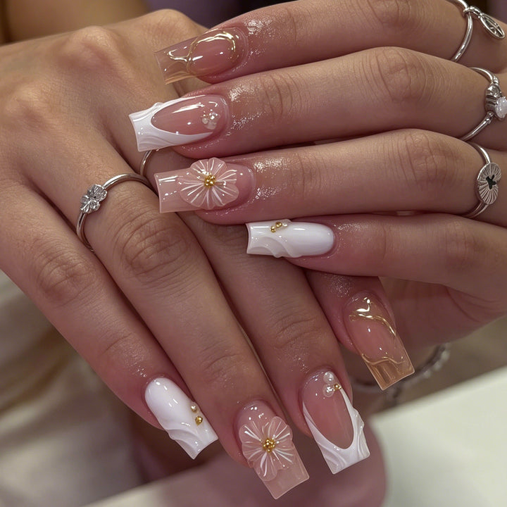 Deluxe Floral Acrylic Nail Art Set Kalsten