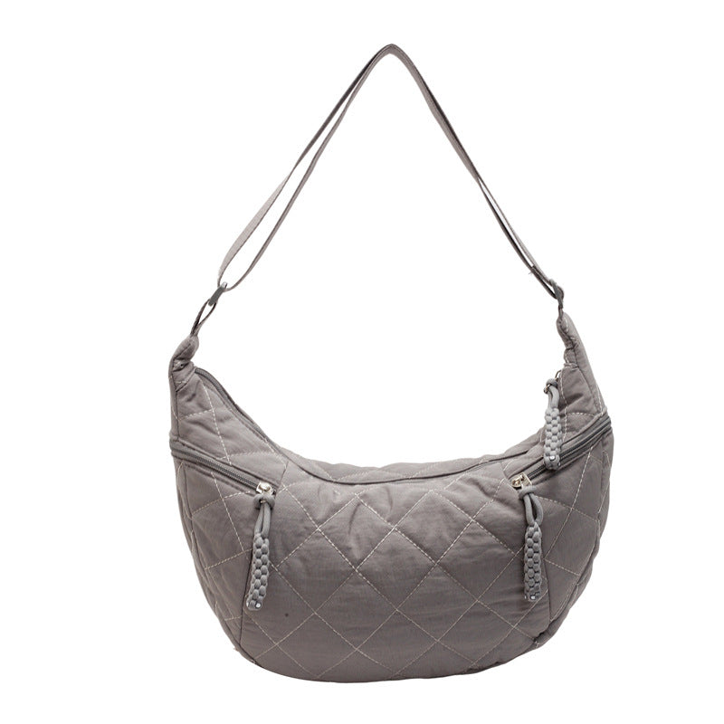 Quilted Soft Fabric Hobo Handbag Kalsten