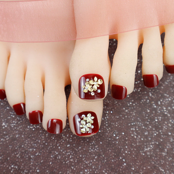 Decorative Press-On Toe Nails