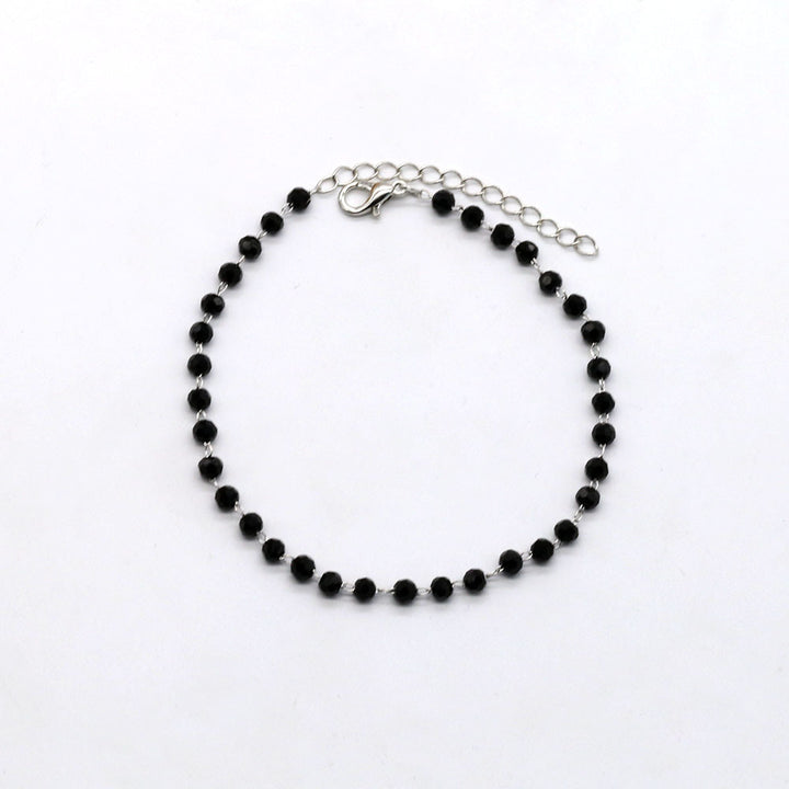 Black Beaded Anklet Kalsten