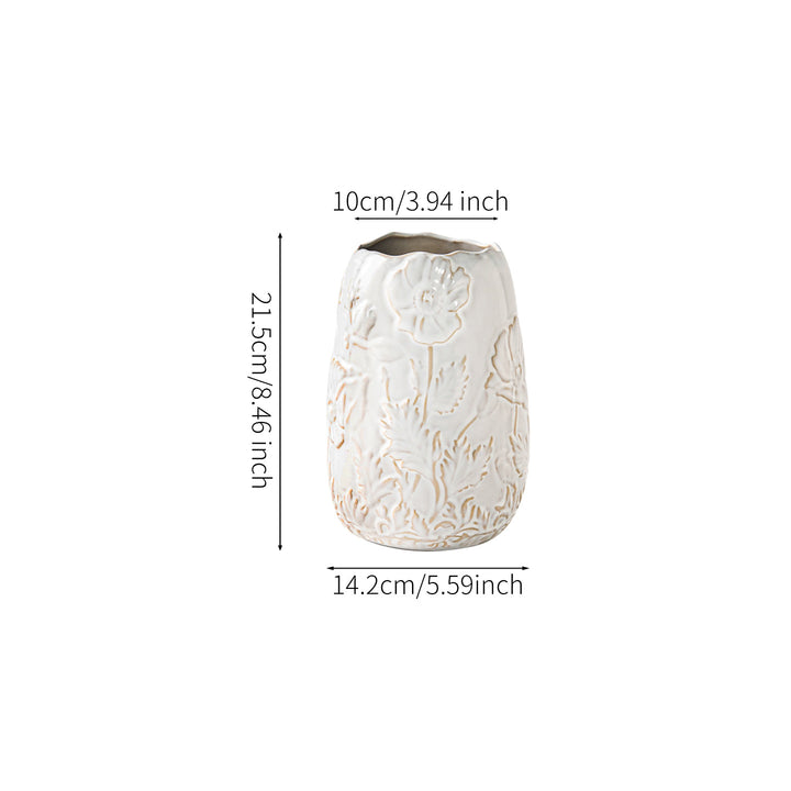 Ceramic Profiled Flower Table Vase
