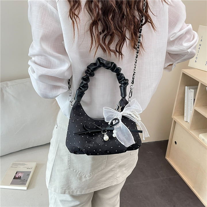 Elegant Bow-Embellished Shoulder Bag