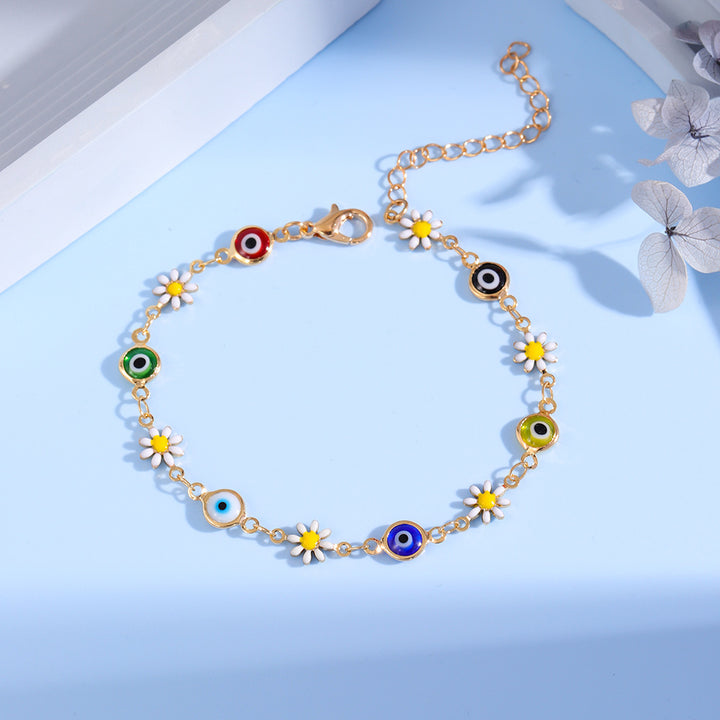 Charming Daisy and Evil Eye Bracelet Kalsten