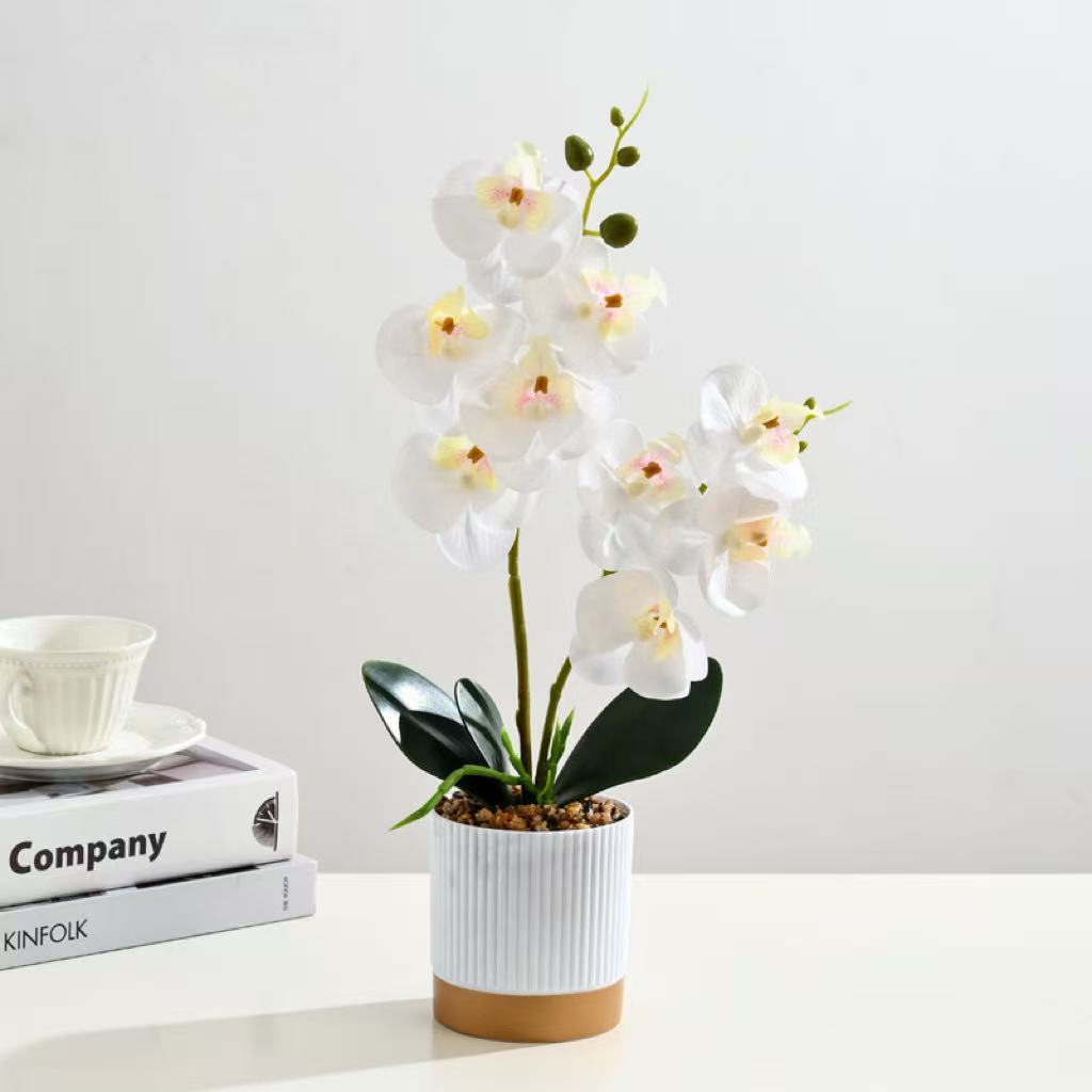 Elegant Artificial Pink Orchid Plant for Home Decor