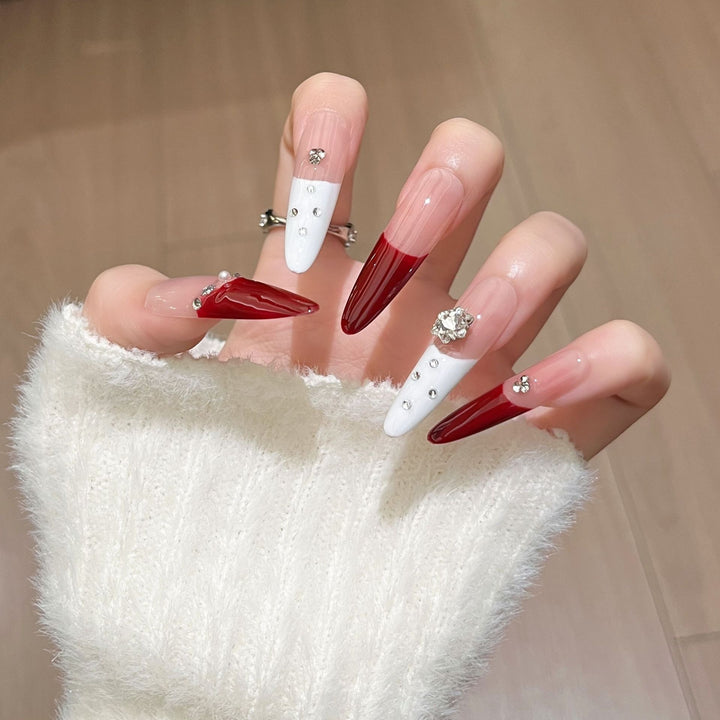Elegant Floral Design Press-On Nail Extensions Kalsten