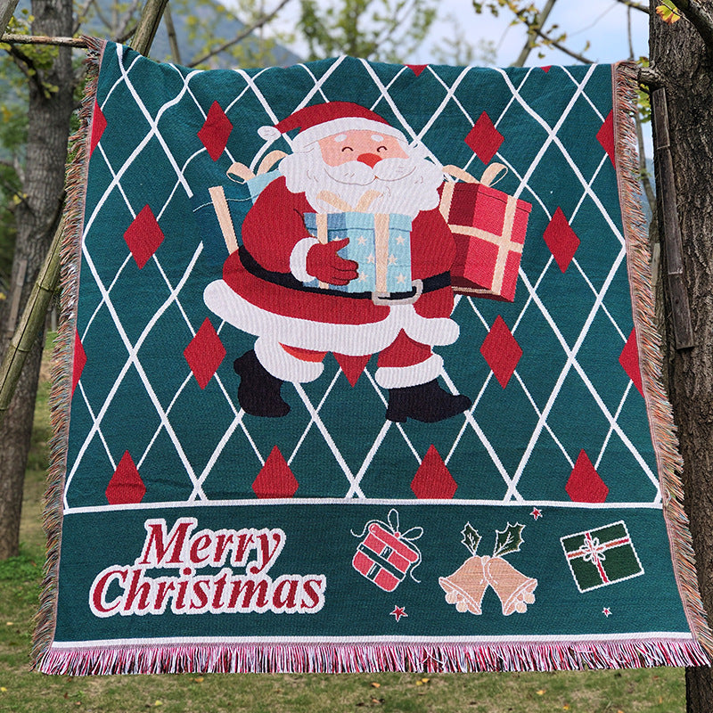 Festive Patterned Throw Blanket