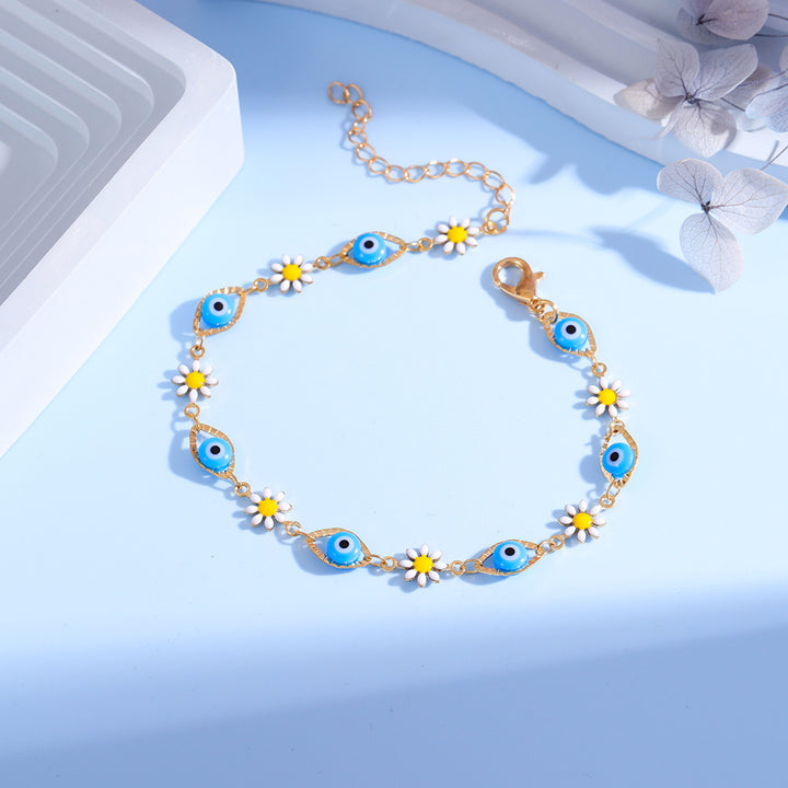 Eye Charm and Daisy Bracelet Kalsten