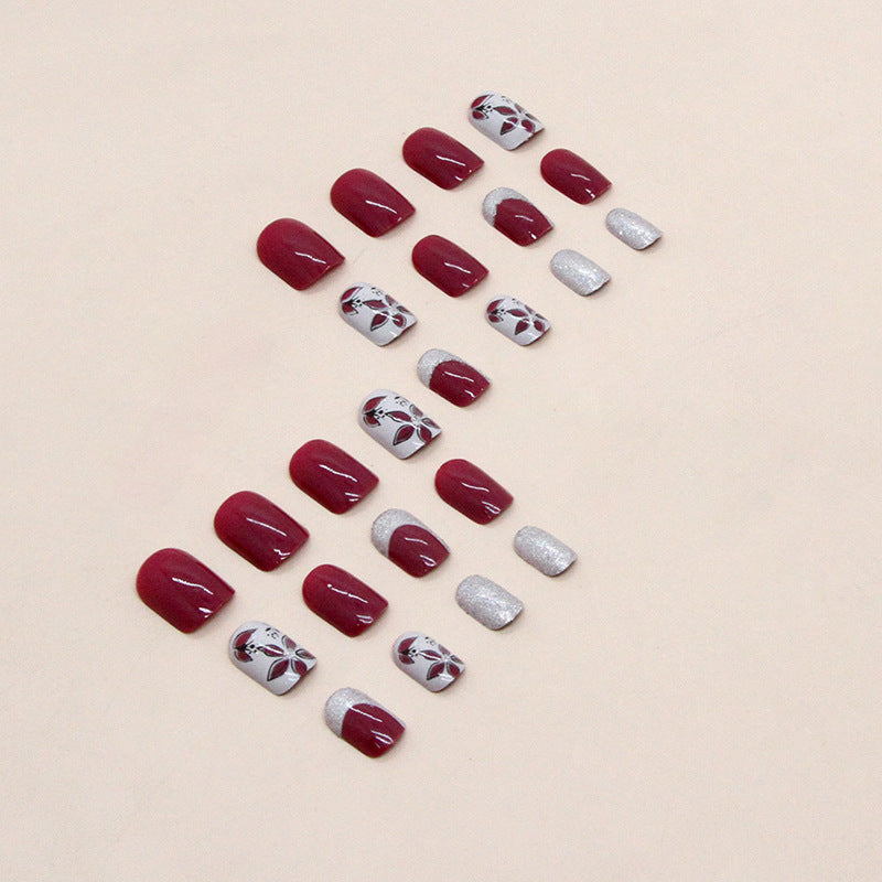 Elegant Floral Press-On Nail Art Kit Kalsten