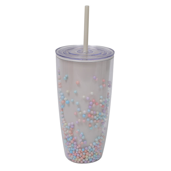 Unisex Drinking Cup with stylish filling material and flexible straw Kalsten