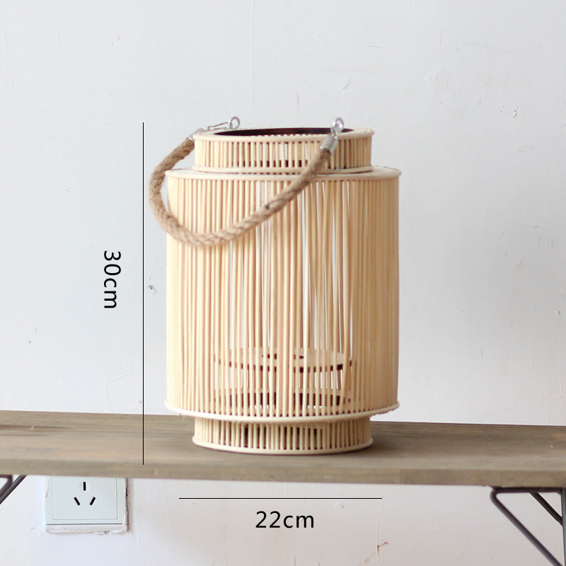 Decorative lantern made of woven material Kalsten