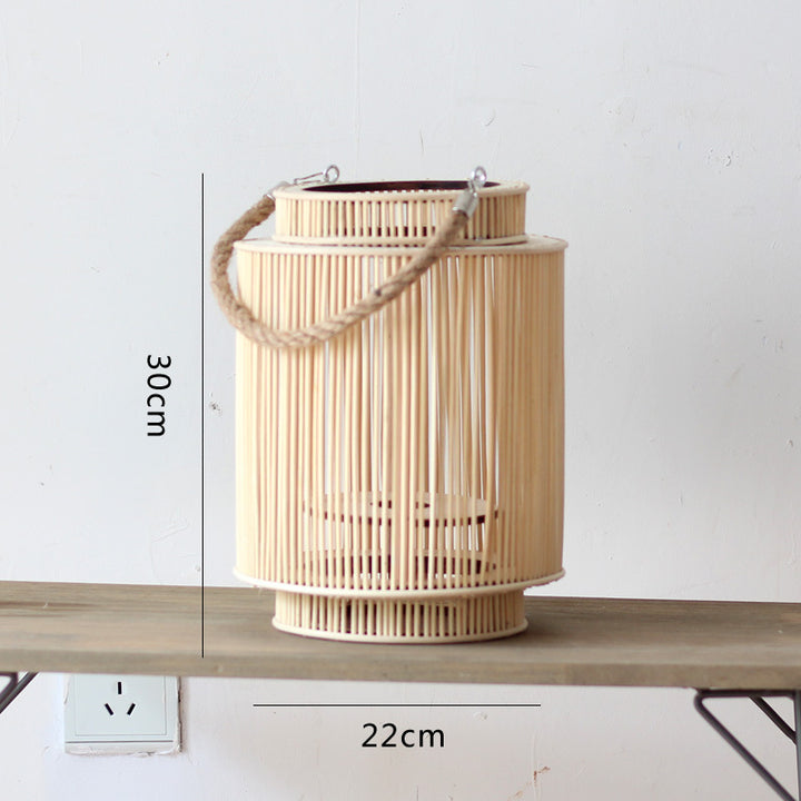 Decorative lantern made of woven material Kalsten
