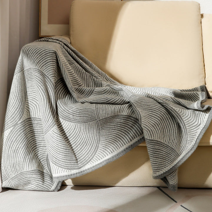 Textured Geometric Throw Blanket