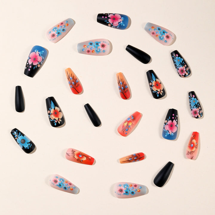 Floral Art Acrylic Nail Set Kalsten