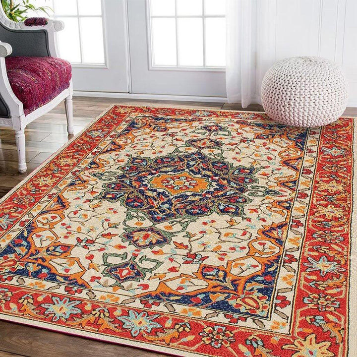 Vintage Floral Design Area Rug