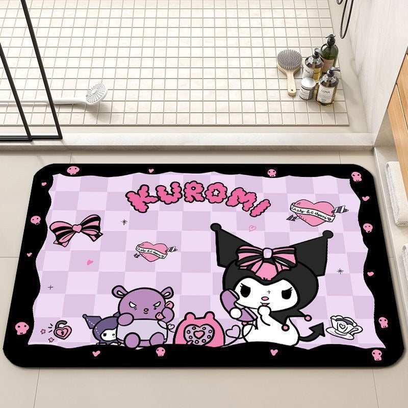 Playful Cartoon-Themed Bath Mat Kalsten