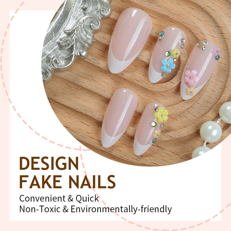 Artificial nail set with colorful decorations Kalsten