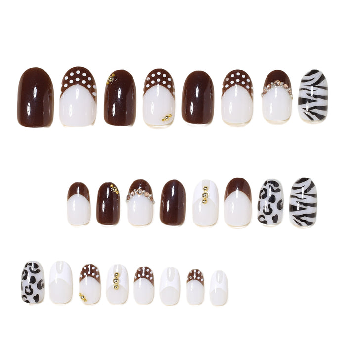 Artistic Nail Design Set with Gem Accents Kalsten