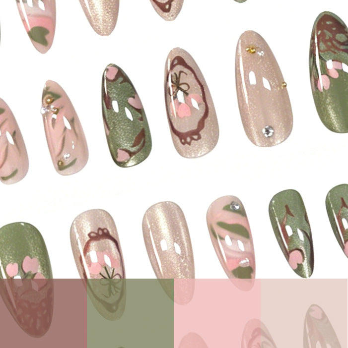 Artistic Floral Press-On Nail Enhancements Kalsten 1789915404