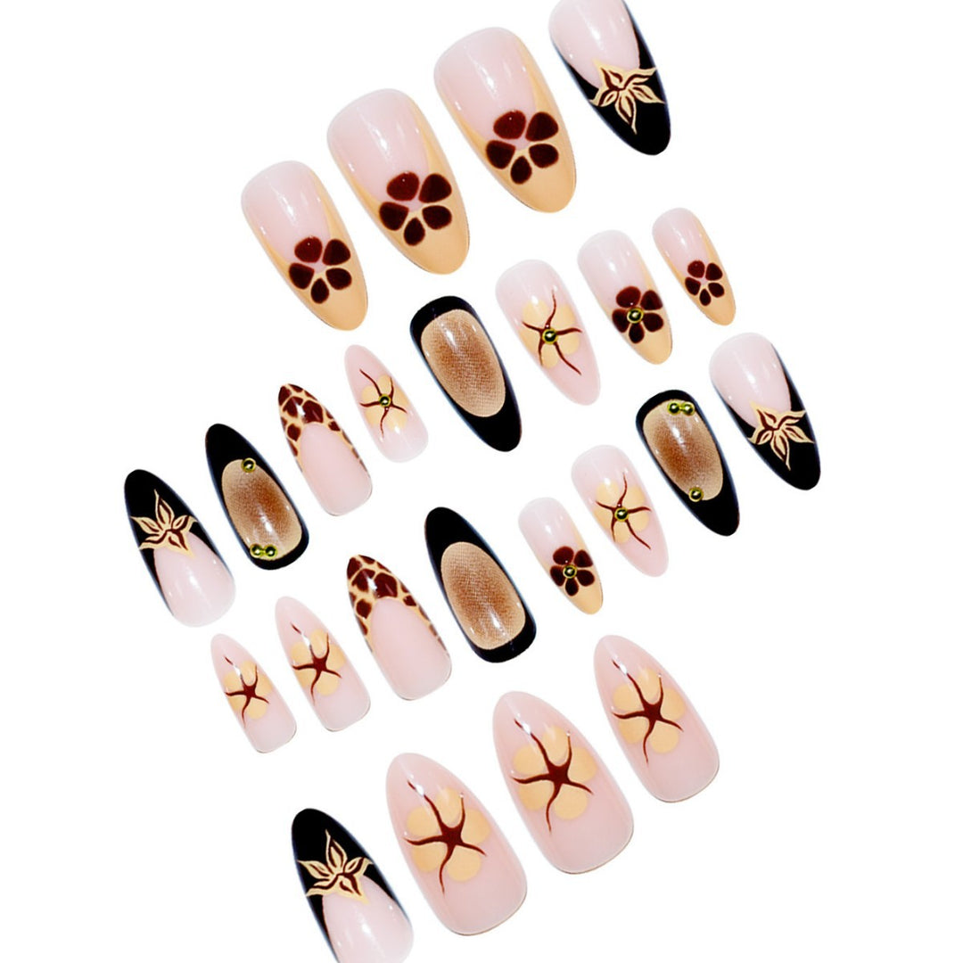 Artistic Floral Press-On Nail Enhancements Kalsten 1787913795