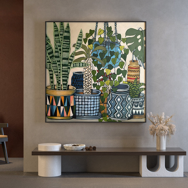 Decorative Indoor Plant Art Canvas Print