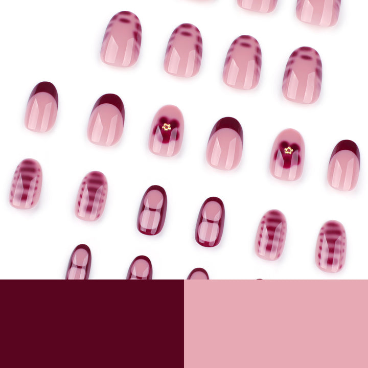 Elegant artificial nail design with floral pattern Kalsten