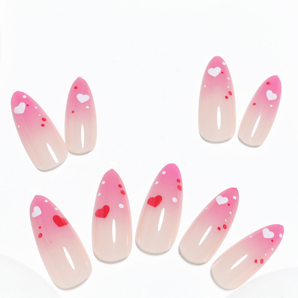 Romantic Heart Design Press-On Nails Kalsten