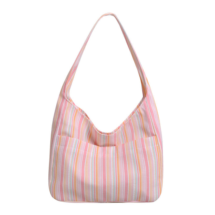 Casual Striped Shoulder Bag