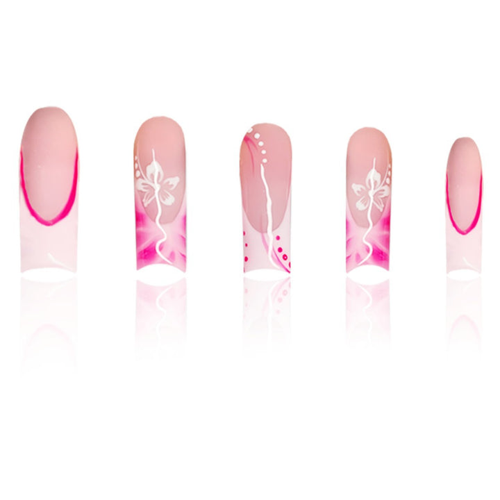 Artistic Floral Stiletto Press-On Nails Kalsten