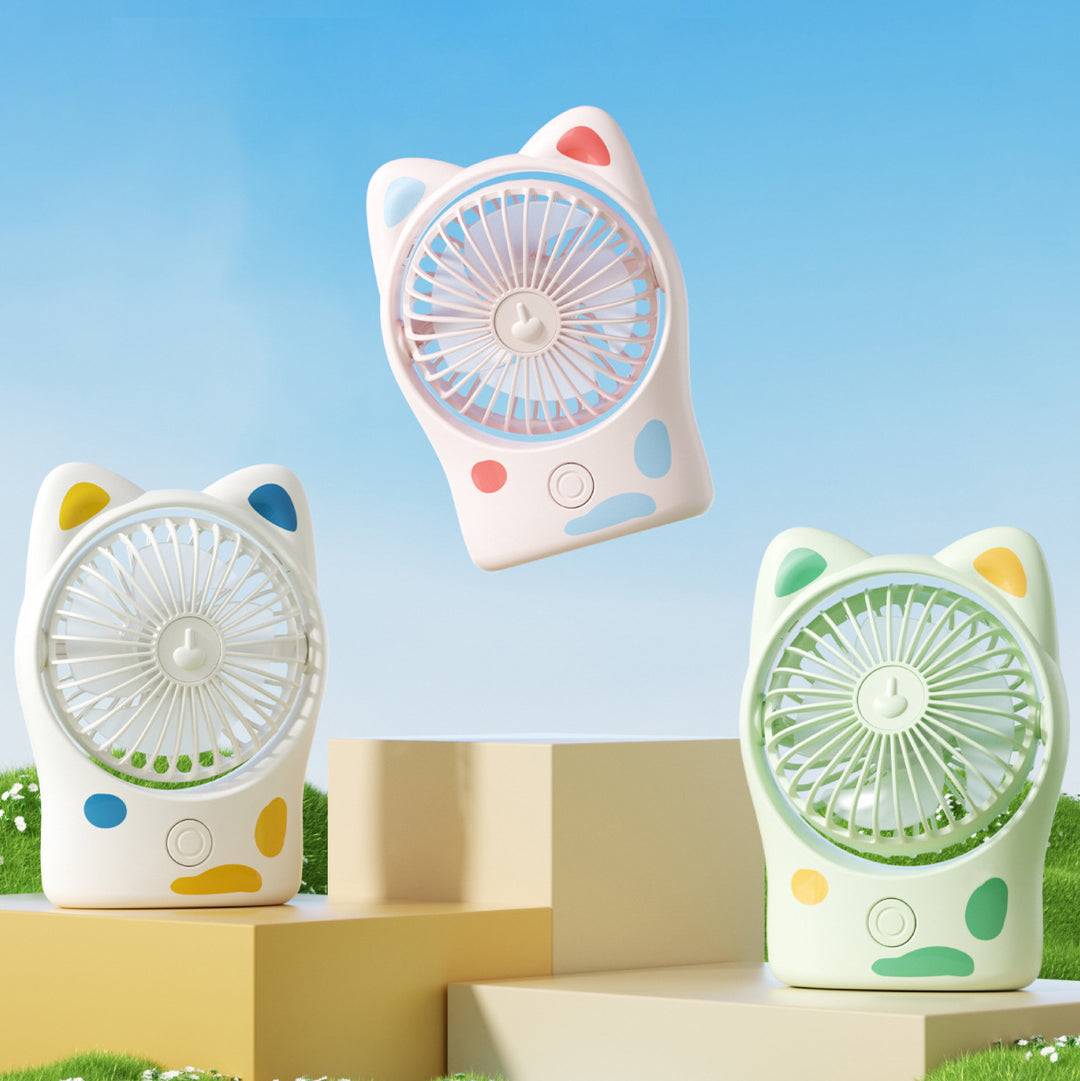 Unisex portable table fan with cat ears quiet motor and rechargeable battery Kalsten