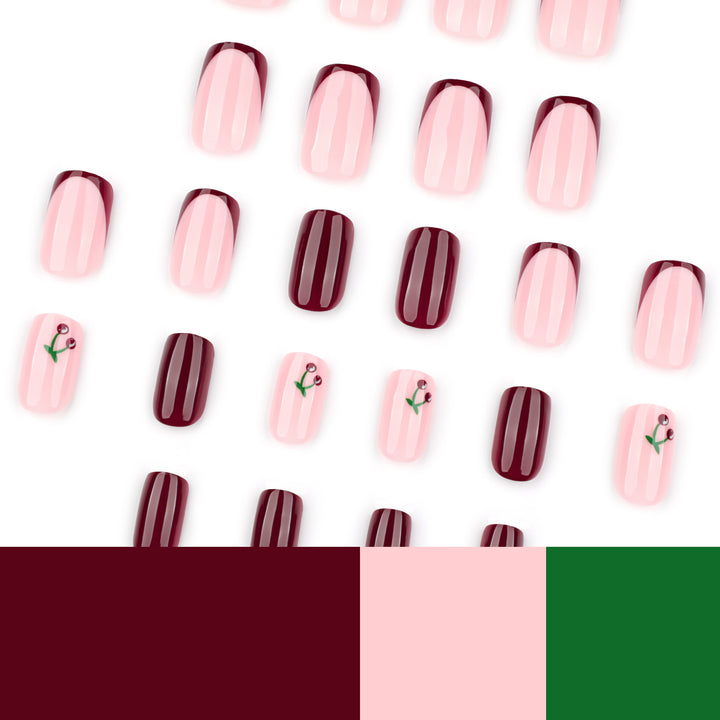 Artful nail extensions with elegant gradient and delicate accents Kalsten