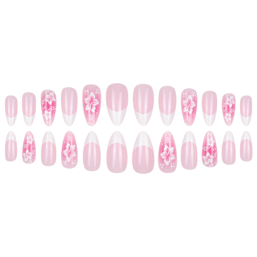 Floral Design Stiletto Nail Art Extensions Kalsten
