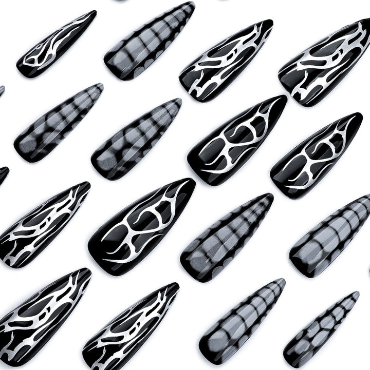 Artistic stiletto nails with modern structure design Kalsten
