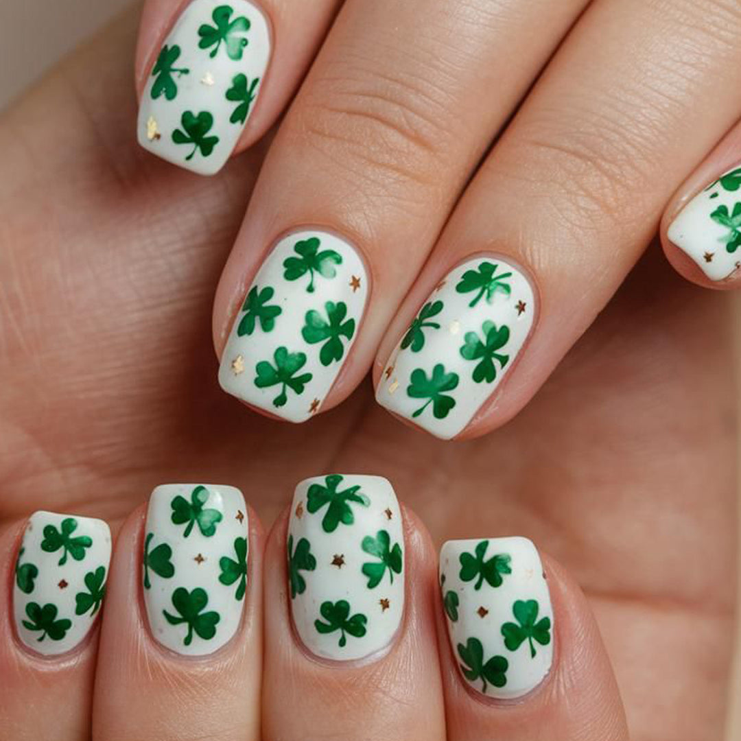 Shamrock-Themed Nail Art Extensions Kalsten