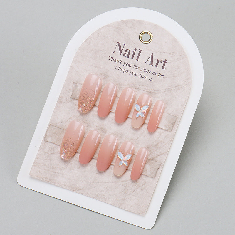Elegant Floral Press-On Nail Art Set Kalsten