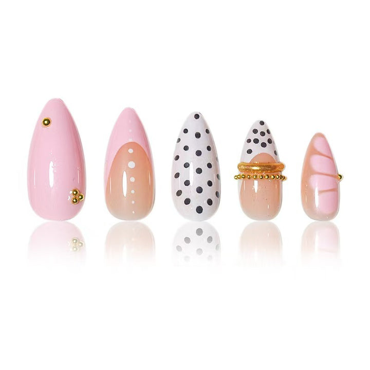 Artistic Polka Dot Press-On Nail Set Kalsten