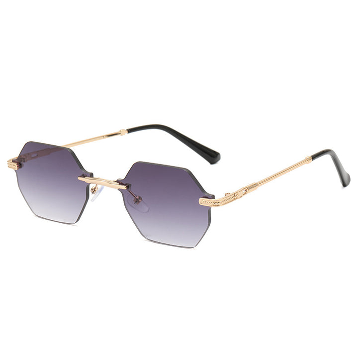 Women's hexagonal designer sunglasses with high-quality metal frame Kalsten