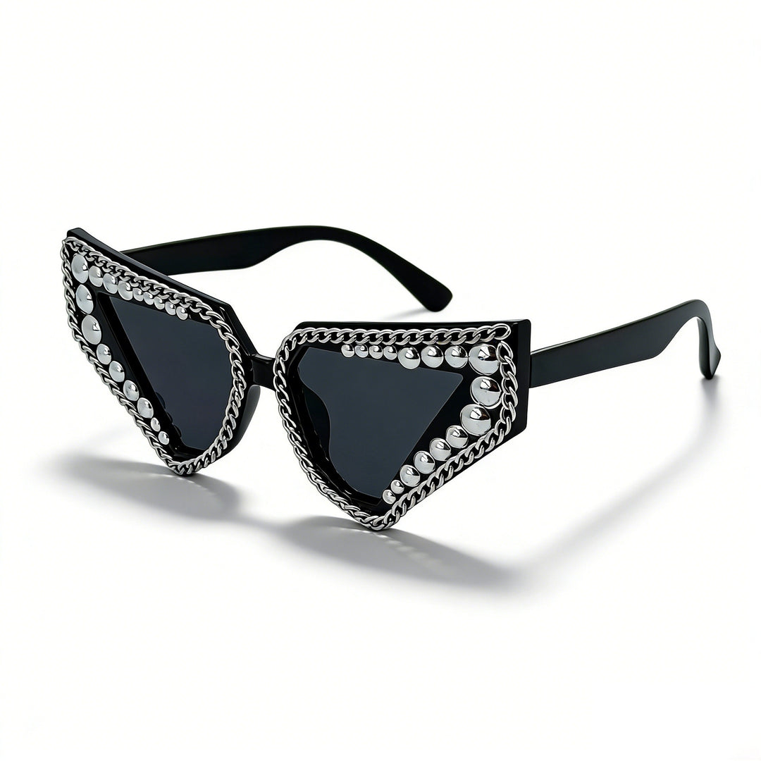 Women's sunglasses with unique triangular frame and sparkling accents Kalsten