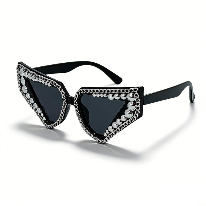 Women's sunglasses with unique triangular frame and sparkling accents Kalsten