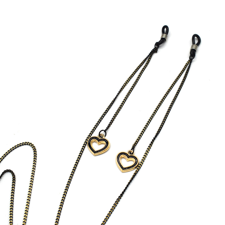 Heart-Embellished Eyewear Holder Chain Kalsten