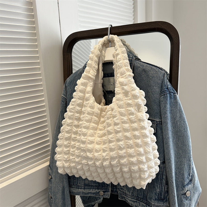 Textured Knit Hobo Bag