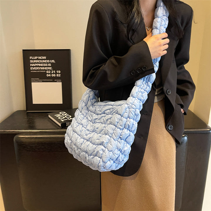 Textured Quilted Shoulder Bag Kalsten