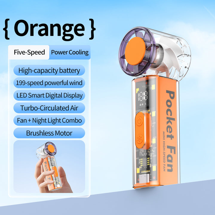 Unisex Pocket-Sized High-Speed Cooling Fan Kalsten