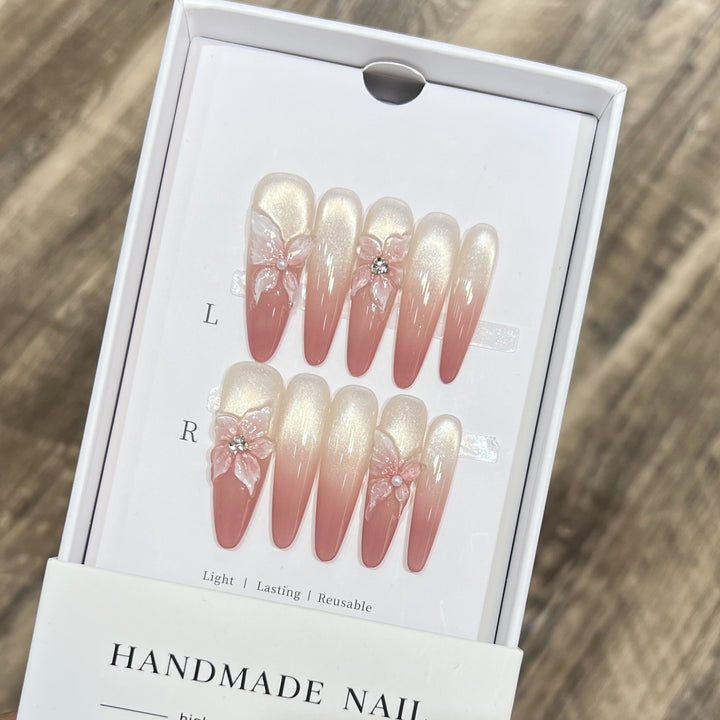 Floral Art Stiletto Press-On Nail Set Kalsten