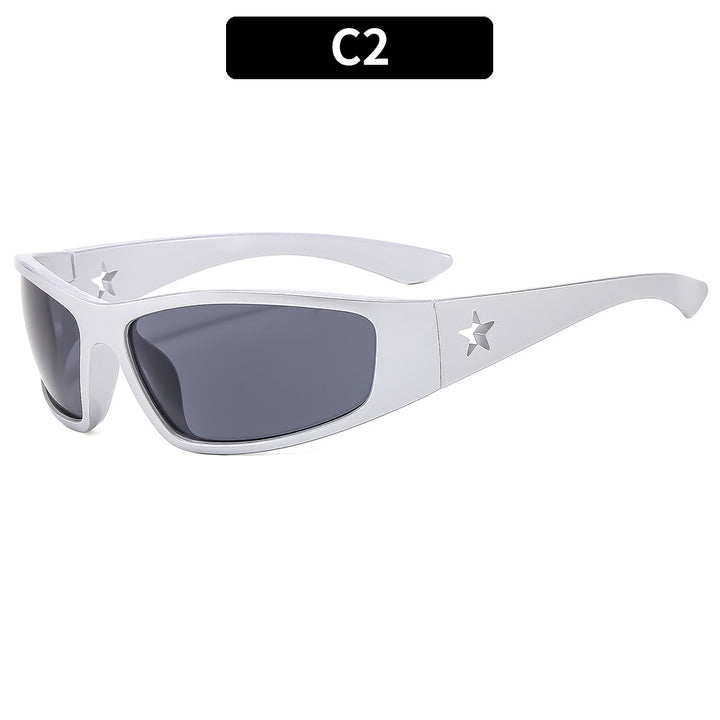 Futuristic Sleek Shield Sunglasses