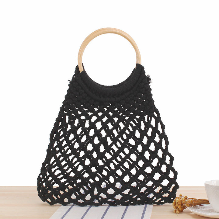 Handbag with Artistic Net Design Kalsten