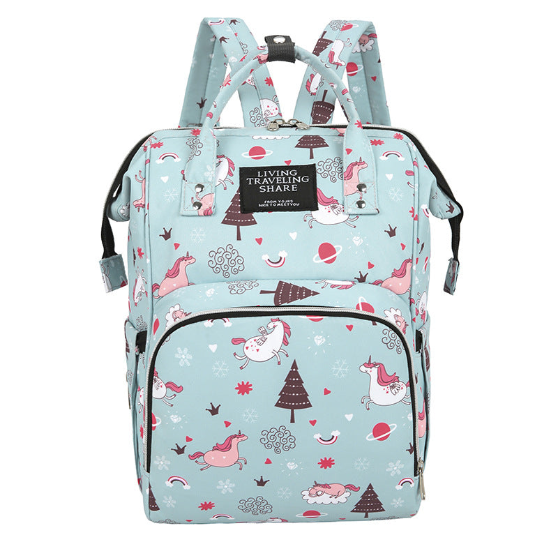 Versatile Leaf Print Travel Backpack Kalsten