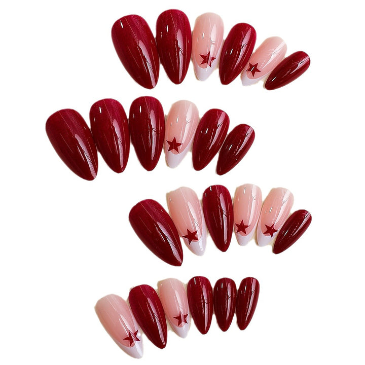 Artificial nail set with elegant star accents Kalsten